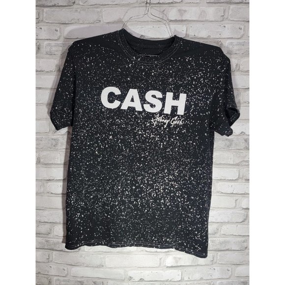 ZION M Johnny Cash - Block Music Rebel Splatter Adult T-Shirt - rock & roll - Picture 2 of 9